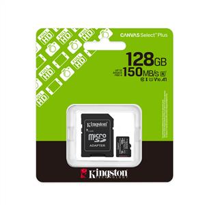 Kingston Canvas Select Plus 128 GB Class 10 Adaptörlü Hafıza Kartı (100MB/S)