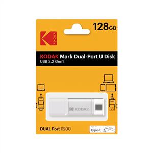 KODAK K200W 128GB 3.2 Gen1 Type-C & USB Bellek