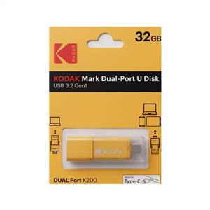 KODAK K200Y 32GB 3.2 Gen1 Type-C & USB Bellek