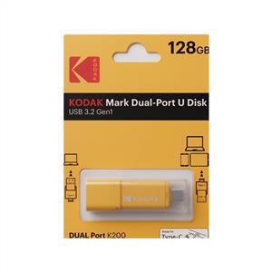 KODAK K200Y 128GB 3.2 Gen1 Type-C & USB Bellek