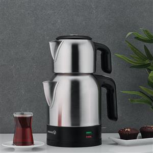 KORKMAZ A359 DEMKOLİK ELEKT. ÇAYDANLIK INOX/SİYAH