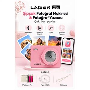 Laiser Z5s Instant Fotoğraf Makinesi (Pembe)