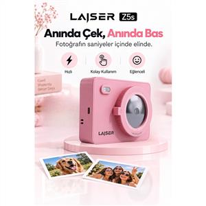 Laiser Z5s Instant Fotoğraf Makinesi (Pembe)