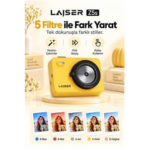 Laiser Z5s Instant Fotoğraf Makinesi (Sarı)
