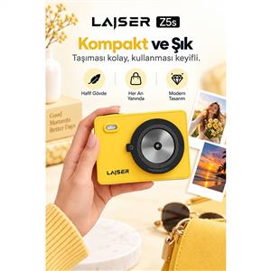 Laiser Z5s Instant Fotoğraf Makinesi (Sarı)