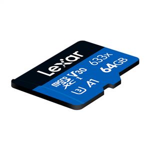 Lexar High Performance 64 GB 633X Adaptörlü Hafıza Kartı (100MB/S-45MB/S)