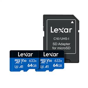 Lexar High Performance 64 GB 633X Adaptörlü Hafıza Kartı (100MB/S-45MB/S)