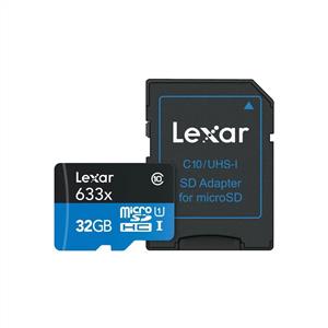 Lexar High Performance 32 GB 633X Class 10 Adaptörlü Hafıza Kartı (95MB/S)