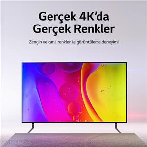 LG 50NANO76 50inc 126 cm 4K NanoCell Sihirli Kumanda Uyumlu webOS Smart TV, Uydu Alıcılı