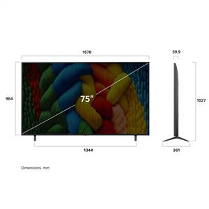 LG 75NANO80A6B 75 inç 190 cm UHD 4K Smart TV AI Sihirli Kumanda webOS25,Uydu Alıcı