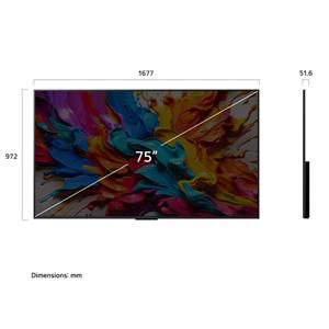 LG 75QNED9MA6B 75inc 190 cm UHD 4K QNED Sihirli Kumanda Uyumlu webOS Smart TV,Uy