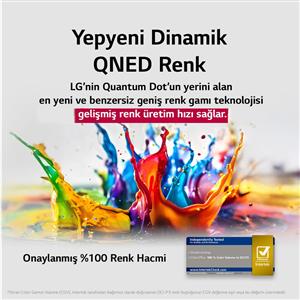 LG 75QNED9MA6B 75inc 190 cm UHD 4K QNED Sihirli Kumanda Uyumlu webOS Smart TV,Uy