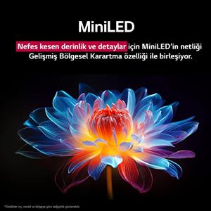LG 75QNED9MA6B 75inc 190 cm UHD 4K QNED Sihirli Kumanda Uyumlu webOS Smart TV,Uy