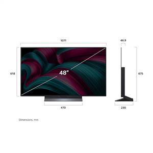 LG OLED48C54LA 48 inç 121 cm 4K OLED evo Smart TV AI Sihirli Kumanda webOS25