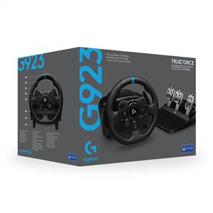 Logitech G G923 PS5, PS4 ve PC ile Uyumlu Yarış Direksiyonu ve Pedalları - Siyah