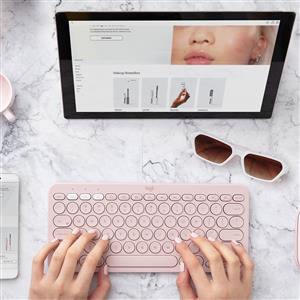 LOGITECH K380 KABLOSUZ Q KLAVYE-PEMBE