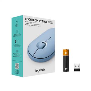 LOGITECH PEBBLE M350 KABLOSUZ BT MOUSE MAVİ-GRİ
