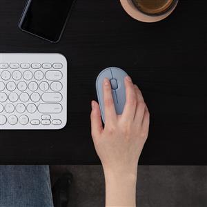 LOGITECH PEBBLE M350 KABLOSUZ BT MOUSE MAVİ-GRİ