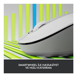 LOGITECH SIGNATURE M650 KÜÇÜK VE ORTA BOY (SAĞ EL İÇİN) SİLENT KABLOSUZ MOUSE-BEYAZ