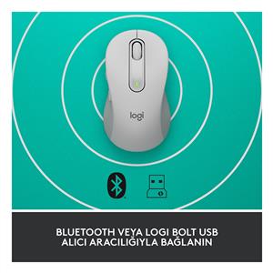 LOGITECH SIGNATURE M650 KÜÇÜK VE ORTA BOY (SAĞ EL İÇİN) SİLENT KABLOSUZ MOUSE-BEYAZ