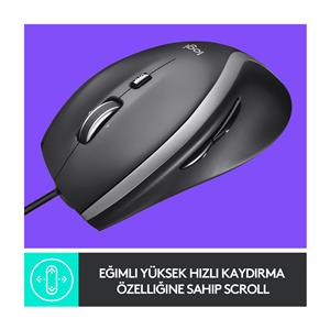 LOGITECH M500S 4000 DPI KABLOLU MOUSE-SİYAH
