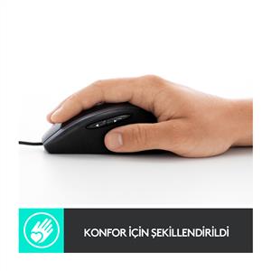 LOGITECH M500S 4000 DPI KABLOLU MOUSE-SİYAH