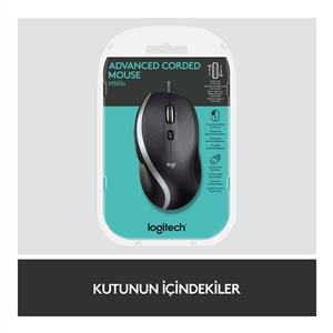 LOGITECH M500S 4000 DPI KABLOLU MOUSE-SİYAH