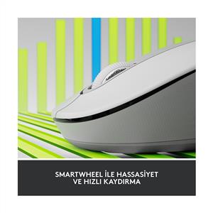 LOGITECH SIGNATURE M650 BÜYÜK BOY (SOL EL İÇİN) SİLENT KABLOSUZ MOUSE-BEYAZ