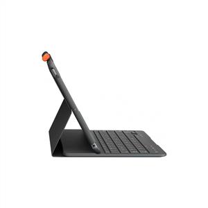Logitech Slim Folio iPad 10.2 inç 7. ve 8. Nesil ile Uyumlu Klavyeli Kılıf - Gri