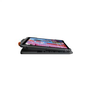 Logitech Slim Folio iPad 10.2 inç 7. ve 8. Nesil ile Uyumlu Klavyeli Kılıf - Gri