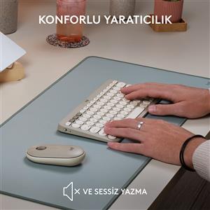 Logitech K380 Kompakt Kablosuz Bluetooth Türkçe Q Klavye - Bej