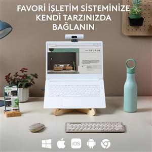 Logitech K380 Kompakt Kablosuz Bluetooth Türkçe Q Klavye - Bej