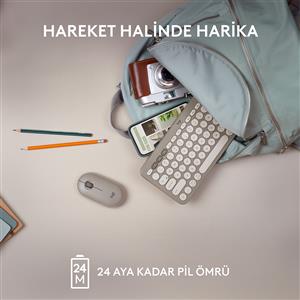Logitech K380 Kompakt Kablosuz Bluetooth Türkçe Q Klavye - Bej