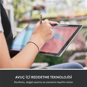Logitech Crayon USB-C iPad Uyumlu Dijital Kalem - Açık Gri