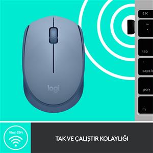LOGITECH M171 KABLOSUZ MOUSE-AÇIK MAVİ