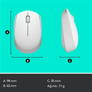 LOGITECH M171 KABLOSUZ MOUSE-BEYAZ