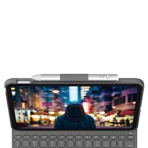 Logitech Slim Folio iPad 10. Nesil ile Uyumlu Klavyeli Tablet Kılıfı - Gri