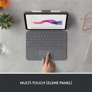 Logitech Combo Touch iPad Air 10.9 Çok Yönlü Klavyeli Kılıf - Gri