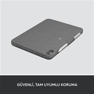 Logitech Combo Touch iPad Air 10.9 Çok Yönlü Klavyeli Kılıf - Gri