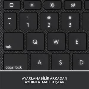 Logitech Combo Touch iPad Air 10.9 Çok Yönlü Klavyeli Kılıf - Gri