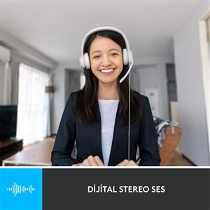 Logitech H390 USB Gürültü Önleyici Mikrofonlu Kulaklık - Beyaz