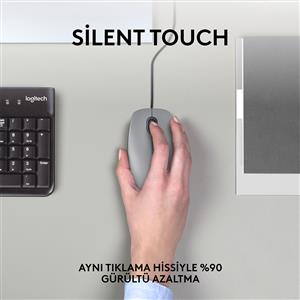 LOGITECH M110 SILENT KABLOLU MOUSE-GRİ