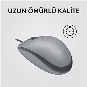 LOGITECH M110 SILENT KABLOLU MOUSE-GRİ