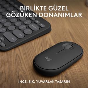 LOGITECH PEBBLE 2 MULTI-DEVICE BLUETOOTH KLAVYE MOUSE SET-GRAFIT