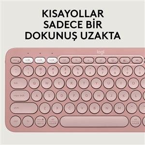 LOGITECH PEBBLE 2 MULTI-DEVICE BLUETOOTH KLAVYE MOUSE SET-PUDRA PEMBE