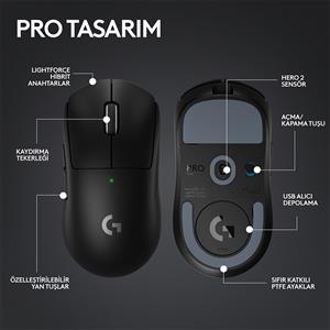 LOGITECH G PRO X SUPERLIGHT 2 LIGHTSPEED KABLOSUZ GAMING MOUSE-SİYAH