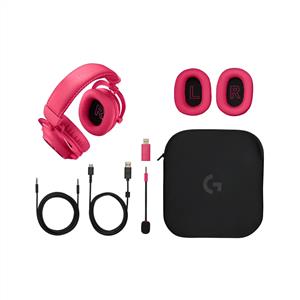 Logıtech G PRO X 2 Lıghtspeed Kablosuz Bluetooth Gaming Kulak Üstü Kulaklık- Magenta