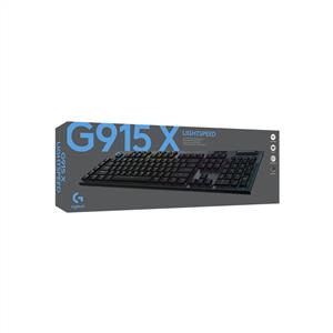 LOGITECH G G915 X LIGHTSPEED KABLOSUZ OYUNCU KLAVYESİ US LAYOUT -SİYAH