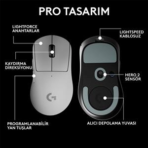 LOGITECH G PRO X SUPERLIGHT 2 DEX KABLOSUZ OYUNCU MOUSE - BEYAZ