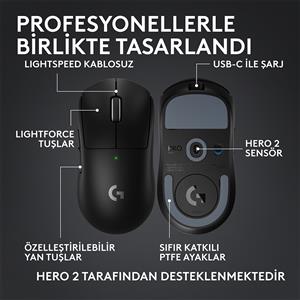 LOGITECH G PRO X SUPERLIGHT 2C KOMPAKT KABLOSUZ GAMING MOUSE-SİYAH